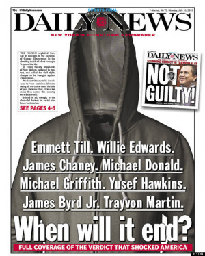 NY Daily’s front cover says Trayvon Martin was a victim of racial ...
