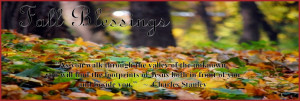Fall Blessings ~ Quote ~ Header