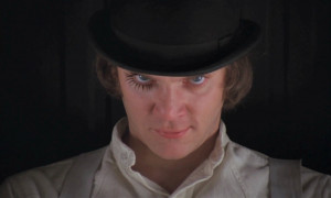 Photo of Malcolm McDowell as Alex de Large , in 