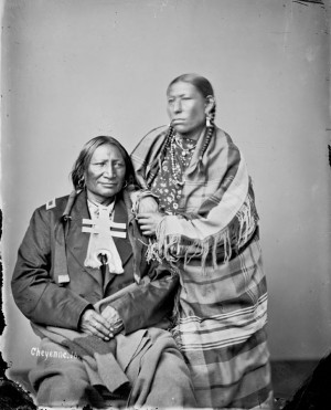 Stone Calf and wife - Southern Cheyenne - 1871