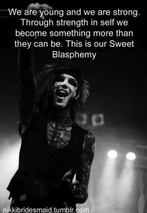 sweet blasphemy black veil brides i love this song well actually i ...