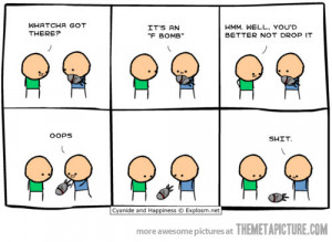 Funny photos funny F bomb comic stick man