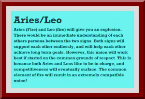 Leo Relationship Quotes Match love aries/leo