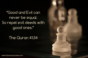 Good and Evil can never be equal.