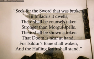 ... Boromir’s) dreams, The Fellowship of the Ring, Book II, The Council