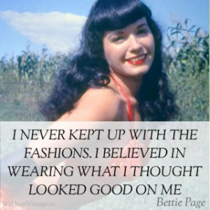 Quotes: Bettie Page on Fashion