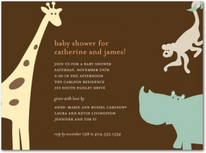 safari baby shower invitations