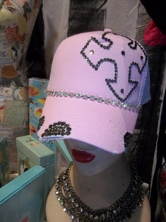 Pink Cross Extreme Bling Trucker Hat