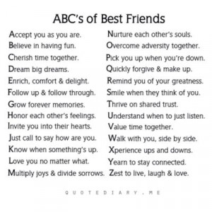 ABC's of Best Friends.