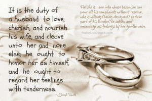 IT IS THE DUTY OF A HUSBAND: