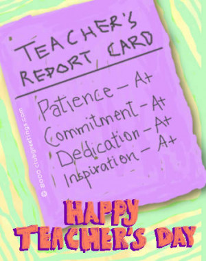 Report card - Happy Teacher's Day