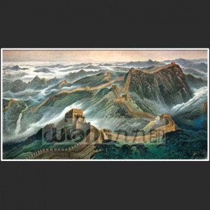 Oil painting 0683 great wall landscape picture frame home pure feng ...