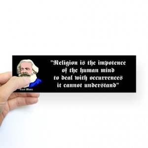 Agnostic Gifts > Agnostic Auto > Marx Religion Quote Bumper Sticker