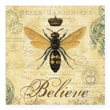 modern vintage French queen bee Sticker for