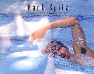 8x10 Color photo autographed by Mark Spitz (Olympic swimming gold ...