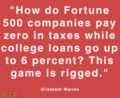 Elizabeth Warren #quote about higher ed
