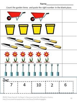 Planting a Flower Garden 18 page Cut and Paste Worksheet Set: Flowers ...