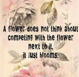 Just bloom, don't compete.