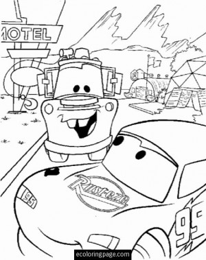 Free Cars Lightning Mcqueen Movie Coloring Pictures Pages Tow Mater