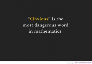 Funny+Math+Quotes | obvious mathematics quotes