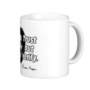 Reagan Quote Trust But Verify Coffee Mug