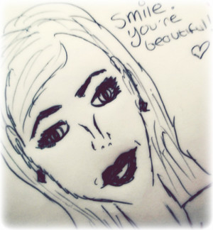 art, beautiful, drawing, quotes, smile