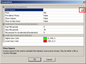The Choose Price Source dialog box will appear: