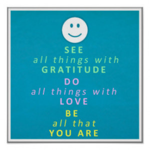 The Secret to Happiness quote Print