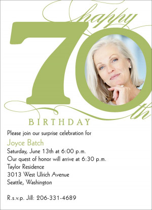 ... Invites/Announcements > Birthday Invitations > 70th Milestone Birthday