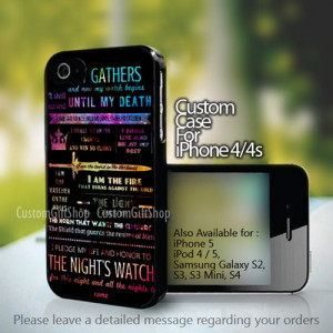 Game Of Thrones Quotes Lannister design for iPhone 4 or 4s case