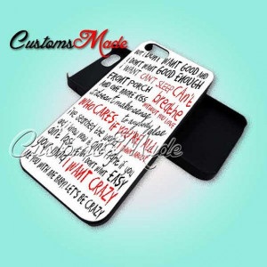Hunter Hayes I Want Crazy Quotes - iPhone 4/4s/5 Case - Samsung Galaxy ...