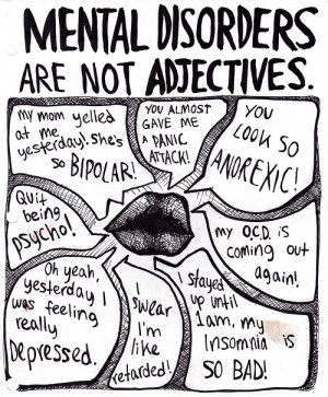 Mental Health Awareness Mental Disorders Are NOT Adjectives