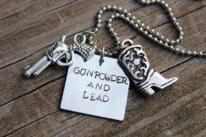 Gunpowder and Lead Hand Stamped Quote Lyric by CreationsbyKelseyy, $18 ...