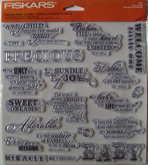 Fiskars Clear Stamp Precious Baby Quotes Pic #18