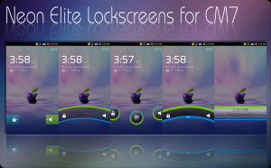 CM7 MetaMorph/Theme] Neon Elite Lockscreens for EVO 3Ds screen size.