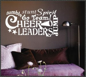 Vinyl Wall Quotes Collage Word Art Cheerleaders
