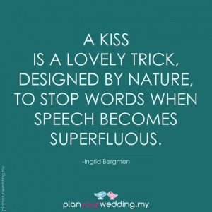 ... , designed by nature to stop words when speech becomes superfluous