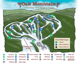 Oak Mountain State Park Trail Map