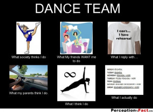 DANCE TEAM What society thinks I do What My friends WANT me to do ...