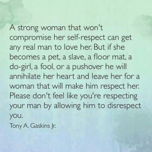 Never allow disrespect