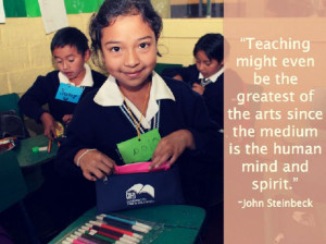... out more inspirational quotes here! #education #Guatemala #Steinbeck