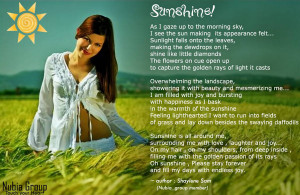 ... subject in the warmth of the sunshine in the warmth of the sunshine