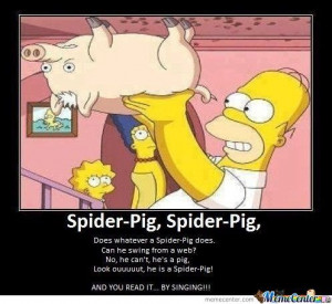 Homer Simpson's Spider-Pig