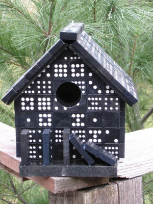 Handmade Domino Bird House make for brenda in memory of the yrs of ...