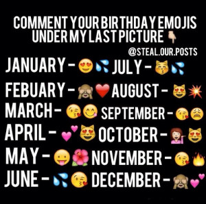 ... of: Comment your birthday emojis under my last pic  | We Heart It