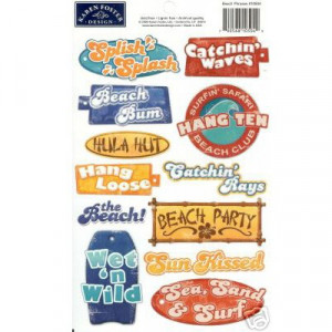 Beach Quotes And Sayings For Scrapbooking Beach phrases stickers karen