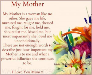 Nice poem for Mother's Day