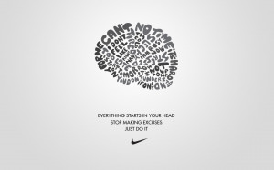 ... Typography White And Gray Nike Sports Slogan Just Do It Wallpaper
