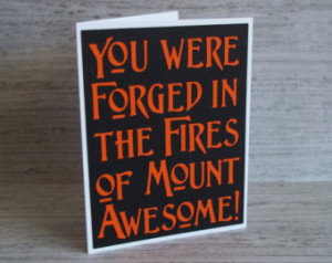 ... - Lord of the Rings / Hobbit Inspired Thank You Card- Blank inside