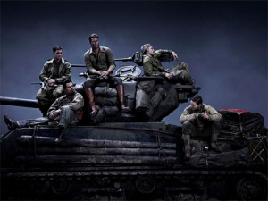 First image from David Ayer's WWII tank movie Fury starring Brad Pitt ...